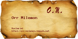 Orr Milemon névjegykártya
